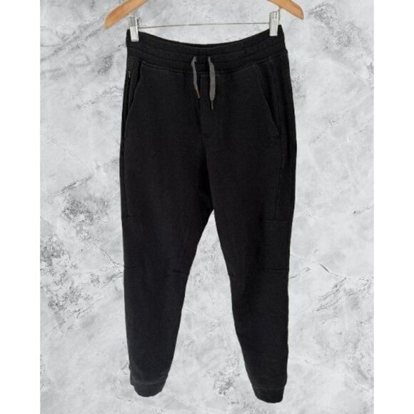 Lululemon Mens Black Jogger Sweatpants With Drawstring Waist & Pockets Size M - Picture 1 of 8